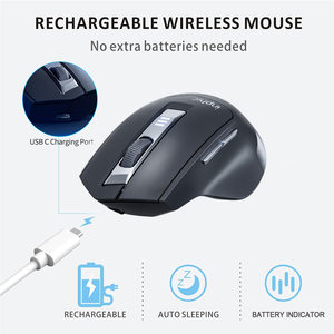 Ratón Inalámbrico para Juegos <span class=keywords><strong>Inphic</strong></span> M9 2.4G Recargable Ergonómico Silencioso 2400DPI Óptico con Retroiluminación LED (500mAh) con Indicador de Batería - Product Image 3