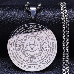 Acier Inoxydable 316L Plaqué Or 18k Géométrie Sacrée Collier Noeud de Sorcière Collier Noeud Celtique Offre Spéciale Bijoux de Yoga Chanceux - Product Image 5