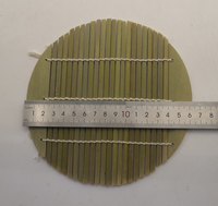 Tapis à sushi en bambou vert semi-circulaire écologique 16,5x16,5 cm, très vendu