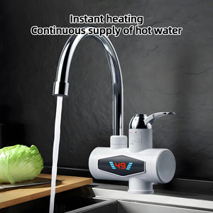 <span class=keywords><strong>Robinet</strong></span> d'eau chaude électrique contemporain 3000W pour cuisine, commande intégrée, montage sur comptoir, acier inoxydable, monocommande, instantané - Product Image 5