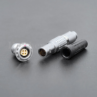 FGG.00.304.CLAD27Z 4 Pin FGG 00B Series Push Pull Self-Locking Circular Metal Connector Straight Plug