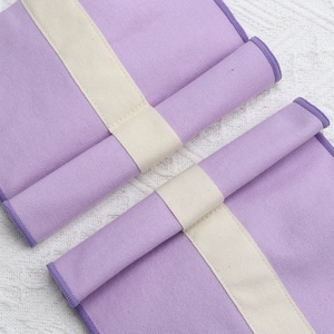 Custom Logo Printed Small Purple Canvas Envelope Necklace Ring Jewelry Pouch Gift Cosmetic Packing Cotton Flap Dust Bag - Product Image 5