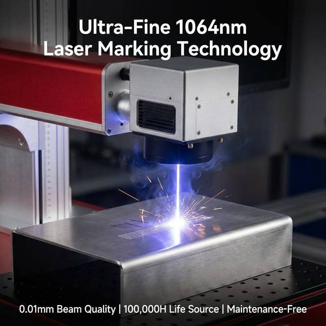 Raycus Fiber Laser Marking Machine BJJCZ EZCAD2 Life Expectancy 100,000 Hours,New Equipment,Fast Shipping Industrial Equipment