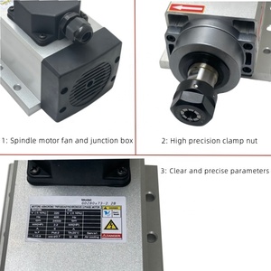Mới đến mạnh mẽ làm mát bằng không khí <span class=keywords><strong>CNC</strong></span> động cơ trục chính chất lượng tốt chống ăn mòn máy công cụ trục chính sử dụng rộng rãi - Product Image 5