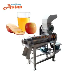 Máquina exprimidora de trituración de manzana de fruta comercial máquina extractora de jugo de trituración en espiral de mango y jengibre