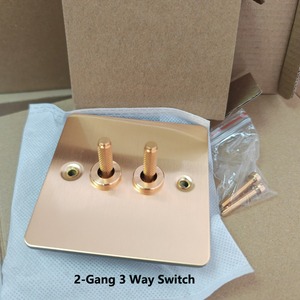 Brass push button ánh sáng tường thiết bị chuyển mạch anh EU chúng tôi pháp Đức thép không gỉ Bảng điều chỉnh kim loại điện chuyển đổi và ổ cắm & phích cắm - Product Image 3