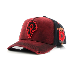 4UGEAR Custom 4U 5 Panel Baseball <b>Hat</b> Dad Caps Curved Brim Luxury Sport Baseball <b>Hats</b> with Custom Rope logo Damaged Gorras - Product Image 1