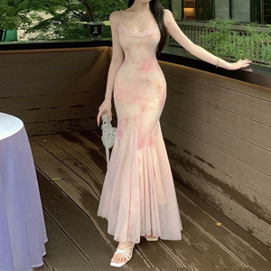 Nouvelle collection automne : Robe mi-longue respirante et écologique, taille naturelle, coupe ample et sexy, style vacances pour femme. - Product Image 1