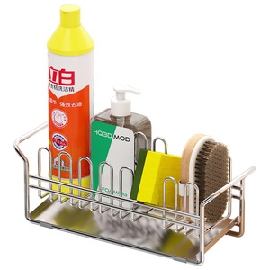 Estante de Cocina de Acero Inoxidable con Drenaje, Estilo Moderno, de Doble Nivel, para Guardar Paños - Product Image 5