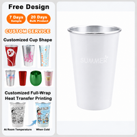 Vaso de Aluminio Personalizado con Sublimación, Sensible al Calor y al Frío, para Deportes, Fiestas, Recuerdos, Cambia de Color Mágico, para Estados Unidos y Europa