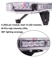 48 LED 66 cm 30 Zoll Dach Autodach Strobe Beacon Licht leiste Bernstein klar weiß Linse 12-24 DC Option enthalten