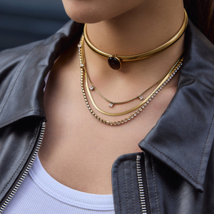 5 millimetri Robusto Torto Chocker Della <span class=keywords><strong>Collana</strong></span> Donne 18K Oro In Acciaio Corda Catena Dei Monili Della <span class=keywords><strong>Collana</strong></span> - Product Image 3