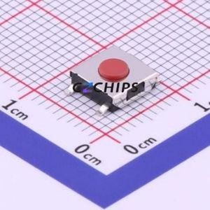 TS-1057W-BR002526 Tactile Switch SMD Switch Single Pole Single Throw Round Button 2.6N Vertical Mount - Product Image 1