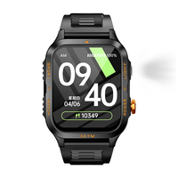 Reloj Inteligente Deportivo Económico para Exteriores con Contador de Pasos, Monitor de Ritmo Cardíaco, Llamadas Telefónicas, Esfera Cuadrada KT89, Reloj Inteligente para Hombre con Linterna