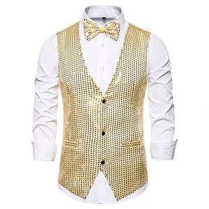 Blouson Bomber Homme Paillettes Brillantes Col en V Soirée Mariage DJ Club Scène Chanteur Toile Unie Teinte - Product Image 1