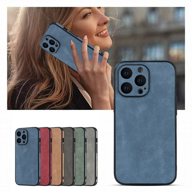Luxury PU Leather Mobile Phone Case for iPhone 16 15 14 13 12 11 Pro Max Shockproof Cell Phone Cover