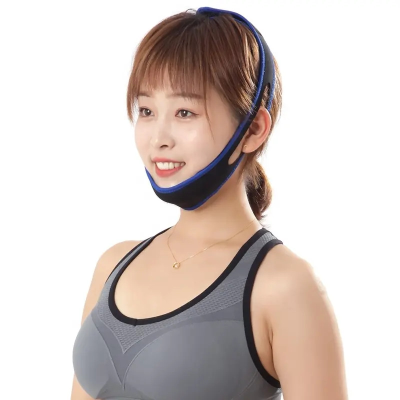 OEM High Quality V Shape Face Lift Up Face Slimming Strap Adjustable Anti Snoring Chin Strap