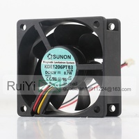 Nuevo Ventilador de Refrigeración Original Sunon 5V 24V 48V DC12V 0.7W AC EC 6025 60X60X25MM 6CM con Suspensión Magnética Silenciosa de Tres Cables KDE1206PTB3