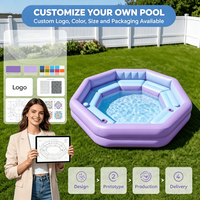 Piscine familiale gonflable d'extérieur, piscine gonflable en PVC, idéale pour les rassemblements familiaux estivaux et les jeux aquatiques pour enfants