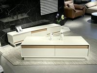 Meuble TV minimaliste de luxe léger, table basse rectangulaire avec rangement pour salon