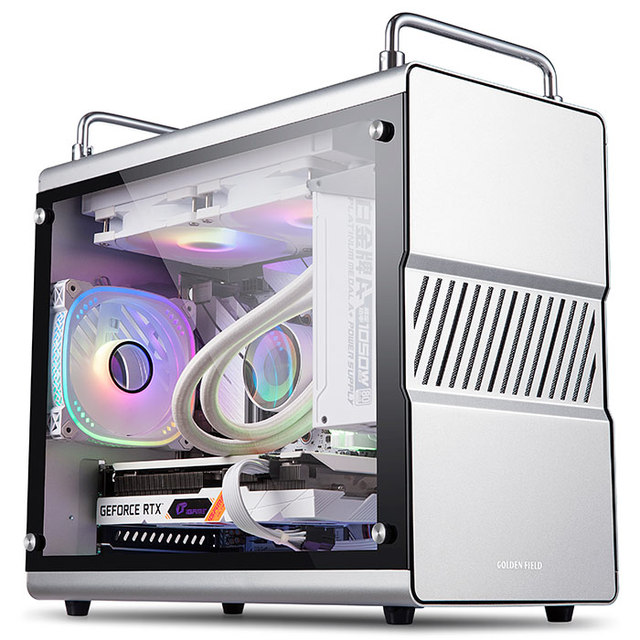 Glass Side Panel Micro ATX Mini ITX Custom MATX Computer Case 240 Water-cooled Radiators Heat Dissipation Aluminum Chassis