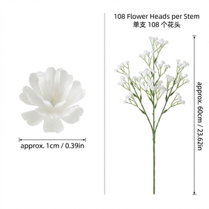 Offre Spéciale – Fleurs artificielles en plastique <span class=keywords><strong>blanc</strong></span> Gypsophila (Souffle de Bébé) pour la décoration - Product Image 3