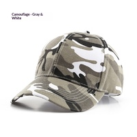 Casquette de baseball 6 panneaux en polyester/coton à camouflage numérique, ajustable, unisexe, pour le camping en extérieur, broderie main, protection solaire