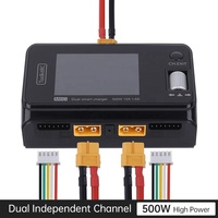 Chargeur-déchargeur intelligent miniature ToolkitRC M6D 500W MAX 30A double canal DC 1-6S pour batterie Lipo, pièces de modèle d'avion RC FPV