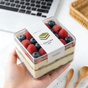 Scatola Trasparente Personalizzata di Alta Qualità e Grande Formato per Biscotti, Pasticceria e Dessert Tiramisù in Plastica per Alimenti - Product Image 2