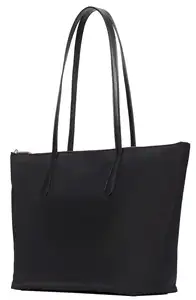 Custom High Quality Quilted Handbag Large Capacity Nylon Duffle Bag Black Color Tote Bag