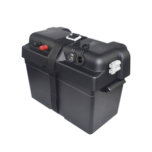 Caja de batería solar inteligente portátil de plástico negro de 12V JAVA IP65 resistente al agua con control Lifepo4 protección de alto nivel para acampar - Product Image 1