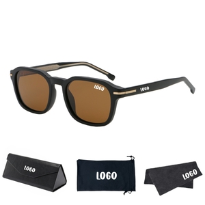 Lunettes de soleil tendance style rétro, monture PC CP avec cœur métallique, verres polarisés TAC, protection UV400, élégantes pour hommes et femmes - Product Image 1