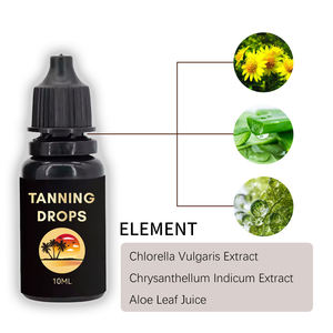 Gotas autobronceadoras de etiqueta privada de 10ml con logotipo personalizado, solución orgánica vegana para oscurecer la piel, sabor a fruta para bronceado de belleza - Product Image 2