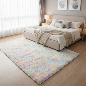 Tappeti <span class=keywords><strong>in</strong></span> Poliestere Intrecciato Antiscivolo Personalizzati, Tinti <span class=keywords><strong>a</strong></span> Mano, Bianchi e Verdi, per Casa, Auto, Soggiorno, Studio, Sala di Preghiera - Product Image 1