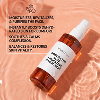Brume hydratante pour le visage à l'aloe vera, à l'eau de rose, au thym et à la gardénia, rajeunissante, clarifiante, sans parfum, pour tous types de peaux, naturelle