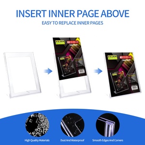 <span class=keywords><strong>Espositore</strong></span> Verticale a L in Acrilico A5 <span class=keywords><strong>A4</strong></span> Porta Insegne in Plastica Supporto Verticale per Menu per Caffetterie, Ristoranti Fast Food - Product Image 4