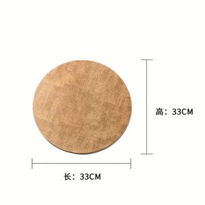 For Dining Non-Slip Easy to Clean <b>Dinner</b> Faux Leather Round Placemats Kitchen <b>Table</b> <b>Mats</b> - Product Image 6