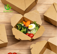 Boîte à repas écologique pour la restauration rapide SUMKOKA BPI Factory, emballage alimentaire en papier kraft à emporter