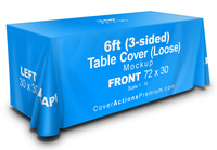 Housse de table personnalisée avec logo ou texte d'entreprise, nappe extensible personnalisée en spandex pour salon professionnel, chemin de table pour événement