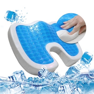 <span class=keywords><strong>Coussin</strong></span> de siège orthopédique en mousse à mémoire de forme avec gel rafraîchissant pour soulager les douleurs au coccyx, pour chaise de bureau, en forme de U, antidérapant - Product Image 3