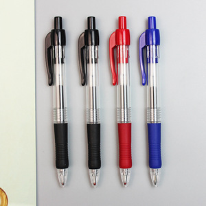 Stylo bille en plastique à bouton-poussoir 0,5 mm, grande capacité, papeterie de bureau, stylo promotionnel - Product Image 1