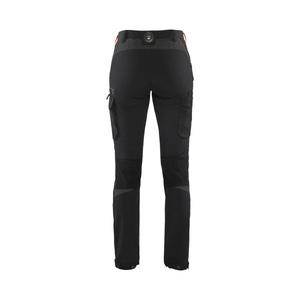 BLAKLADER - 712216459956C40 Pantalones de servicio elásticos en 4 direcciones para mujer Negro/Rojo-PANTALÓN DE TRABAJO EAN 7330509742730 - Product Image 2