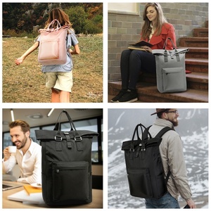 Sac à dos en tissu Oxford extensible grande capacité, sac à dos décontracté portable à fermeture enroulable, sac à dos pour ordinateur portable 17 pouces - Product Image 6