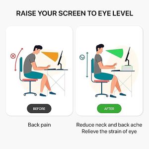 Thêm lưu trữ rõ ràng <span class=keywords><strong>Acrylic</strong></span> màn hình đứng máy tính xách tay máy tính Riser mèo bàn phím bảo vệ tiết kiệm không gian thiết kế màn hình máy in - Product Image 5