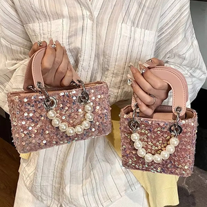 Bolso Mini de Lentejuelas Brillantes para Mujer, Estilo Vintage, Impermeable, de Lujo Ligero, Exclusivo, para Fiestas Nocturnas, de Mano y Hombro - Product Image 1