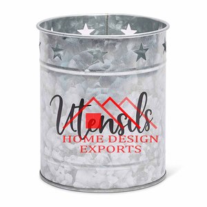 Indoor and Outdoor Cutlery <b>Holder</b> Iron Beer Caddy Galvanized Metal <b>Kitchen</b> <b>Utensil</b> <b>Holder</b> Flatware Caddy Storage Organizer - Product Image 6