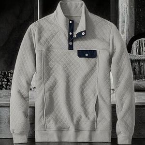 Sudadera con Capucha Holgada y Ecológica para Hombre, con Forro de Felpa, Cuello Alto y Estampado Digital de Ommiz - Product Image 3