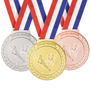 Médaille en métal moulé sous pression pour patinage artistique, récompense pour compétition sportive scolaire ou de club, cérémonie d'hommage, personnalisable avec inscription - Product Image 1