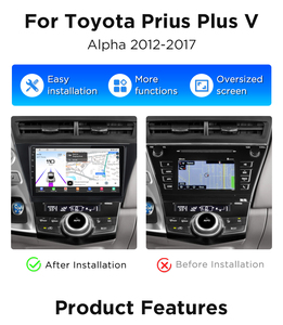 Junsun ชิปวิทยุติดรถยนต์แอนดรอยด์, วิทยุสำหรับ Toyota Prius PLUS 2012 2017 Apple CarPlay กล้อง360สเตอริโอ1.8 GHz - Product Image 2