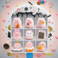 Figurines de cochon miniatures en résine peintes à la main, assortiment en gros, ornements de cochon miniatures, artisanat DIY pour maison de poupée et jardin féerique